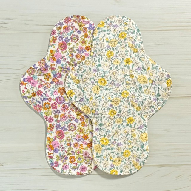 27cm ワッフル オーガニック 布ナプキン 防水仕様 2枚セット 多い日用 312