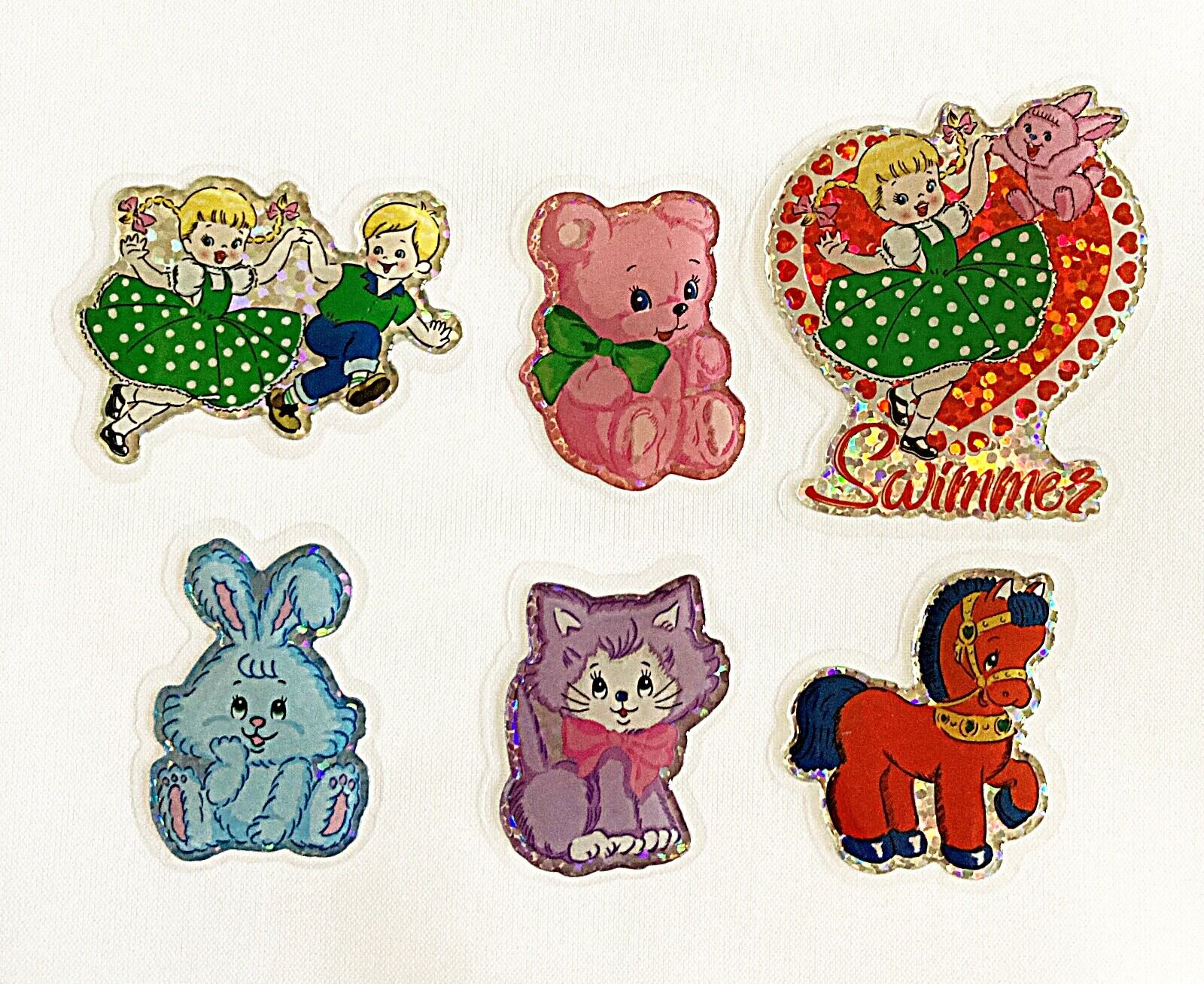 フレークステッカー スイマー ガール アニマル 6柄各4枚入り マスキングテープ専門店 ヨハク社