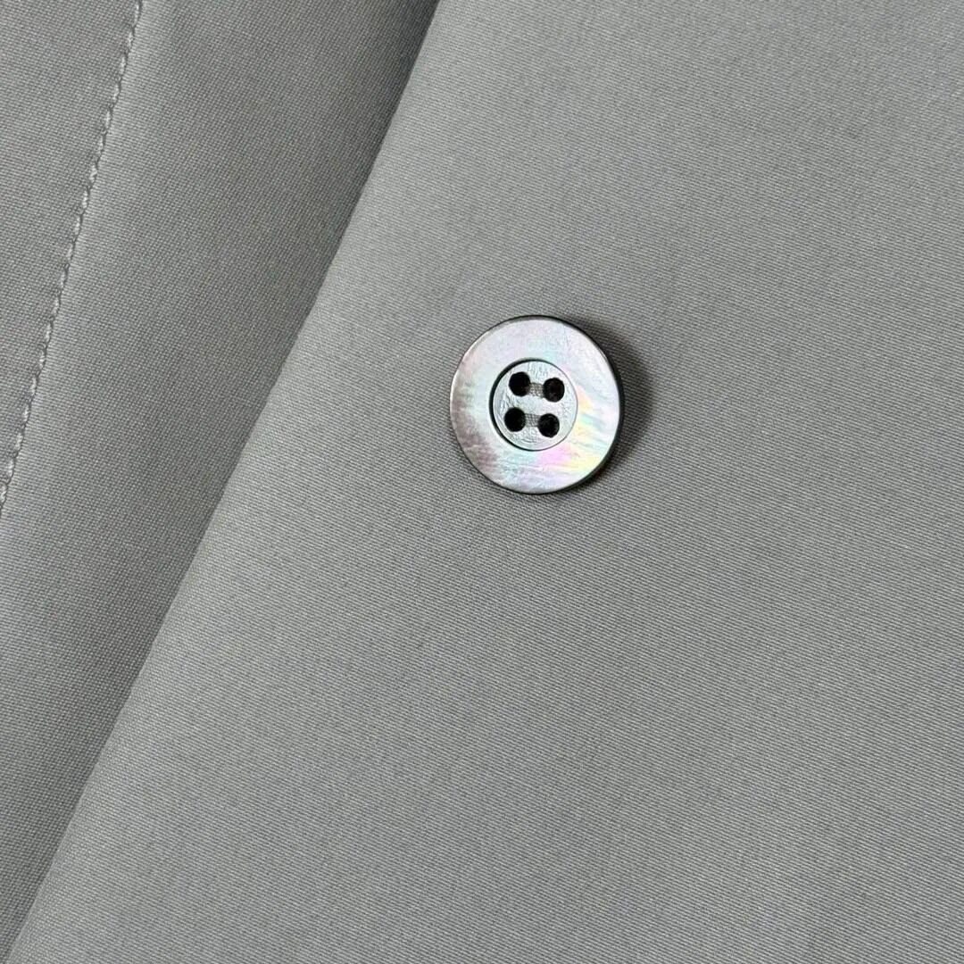 CYCLAS☆ゆったりオーバーサイズ☆シャンタンノーカラーコート☆グレー