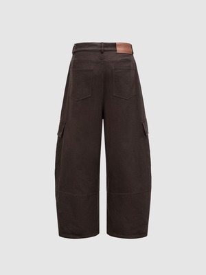 【26AW | MEN】Feng Chen Wang フェンチェンワン / パンツ / Brown loose fit cargo pants FUF22TR36