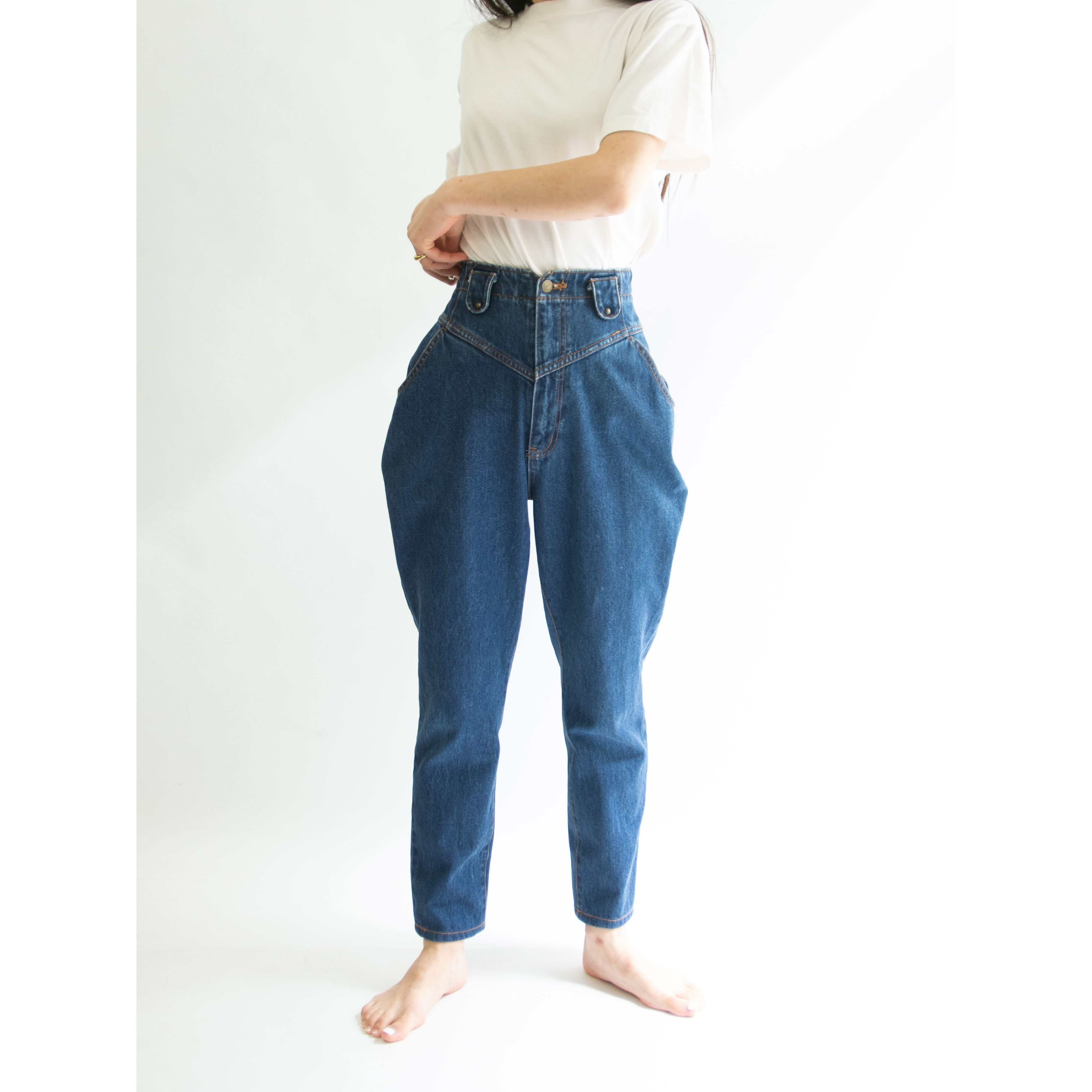 【TRUSSARDI】80's tapered denim pants（トラサルディ テーパード デニムパンツ ジーンズ）1d