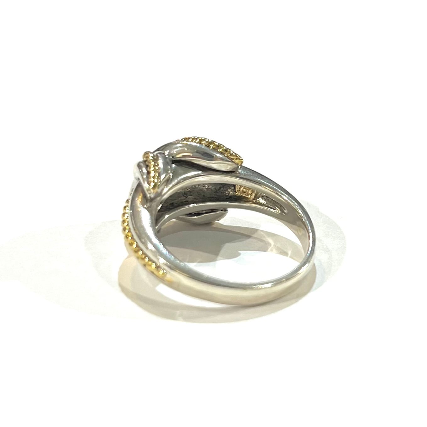 TIFFANY&CO.】【11号】2459 silver925×18kコンビシグネチャーリング／X