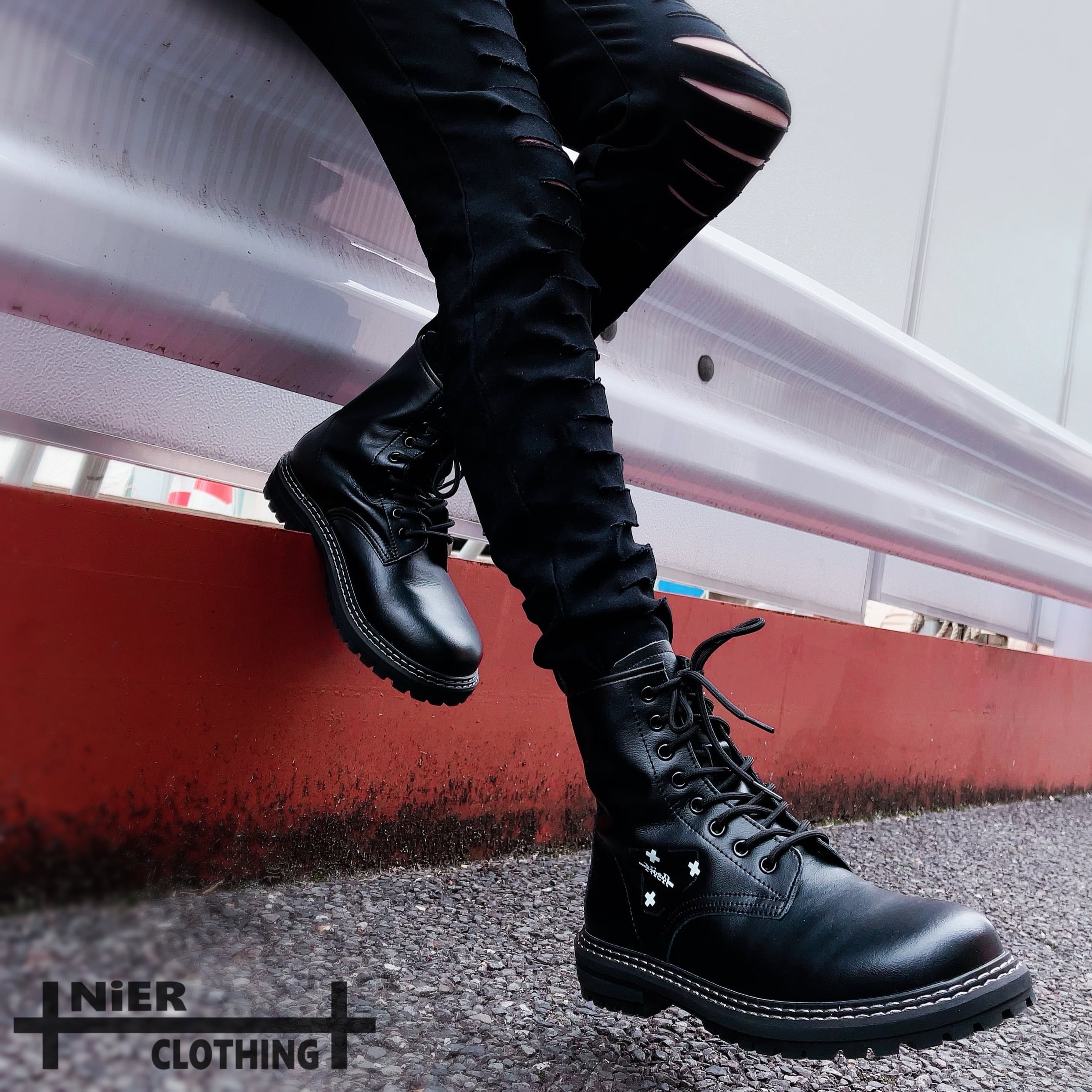 NieR MENS 《XXX》BLACK BOOTS | NIER CLOTHING powered by BASE