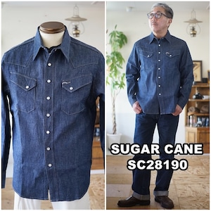 SUGARCANE シュガーケーン デニムウエスタンシャツ SC28190 ブルーデニム BLUE DENIM WESTERN SHIRT デニムシャツ
