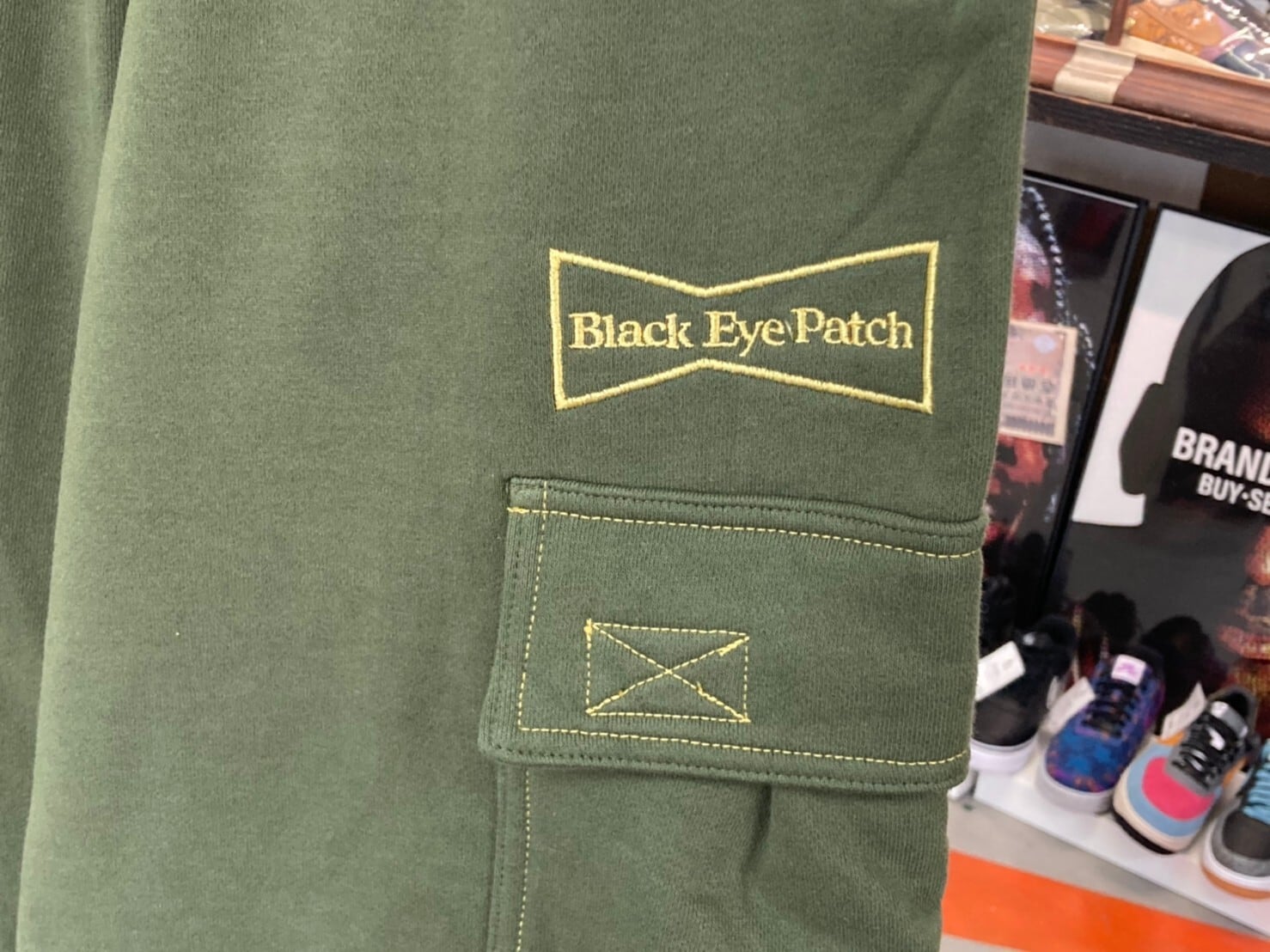 Black Eye Patch×Wasted Youth  Tee Olive