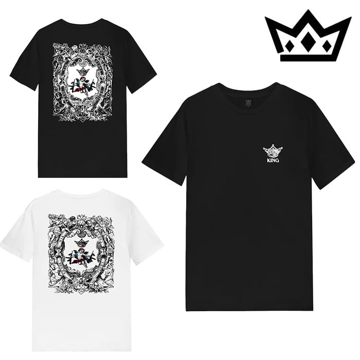 KING SKATEBOARDS EL PADRINO TEE BLACK WHITE M L XL Tシャツ