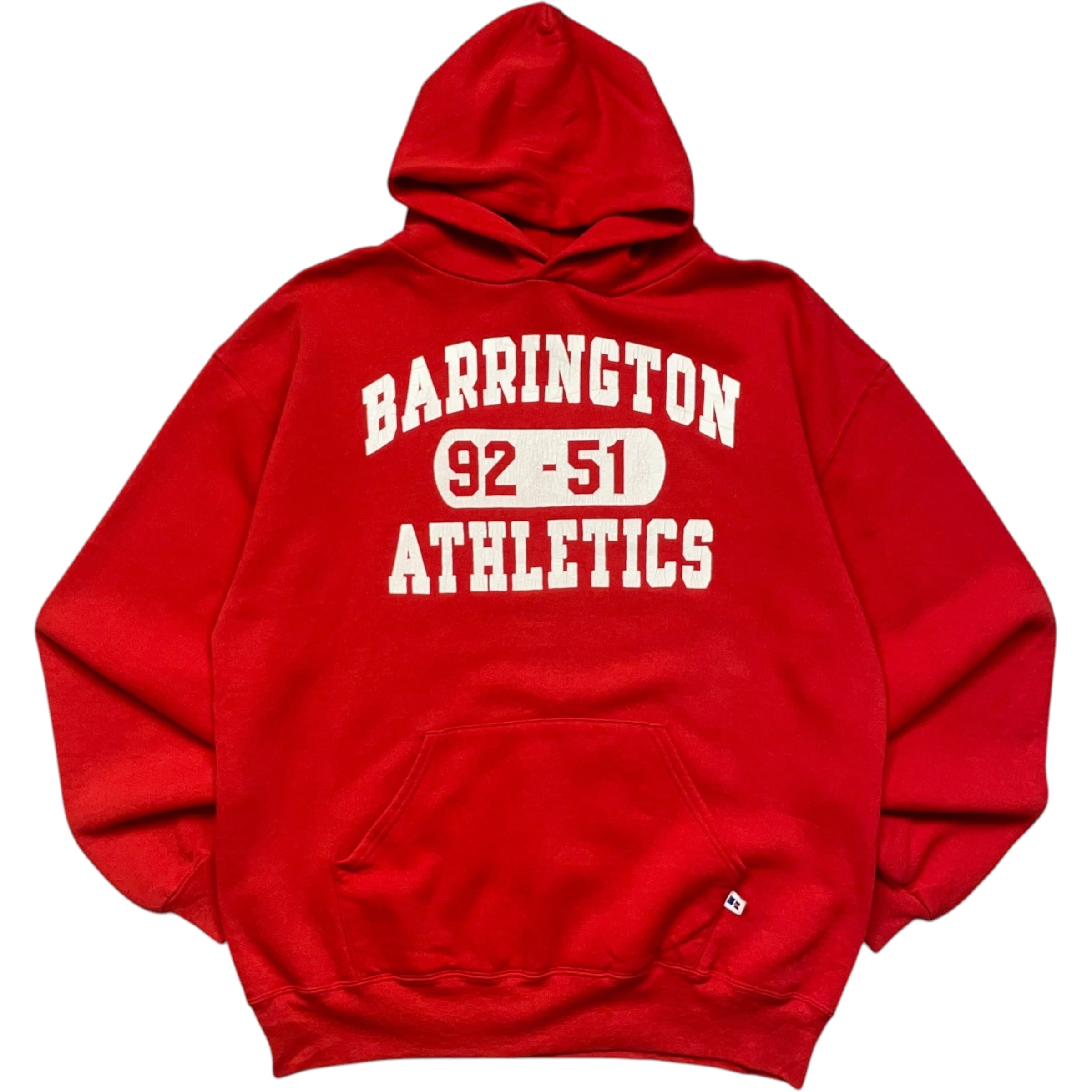 《XL》 russell athletic ラッセルアスレチック パーカー スウェット BARRINGTON ATHLETICS USA製 90年代 vintage no.7033