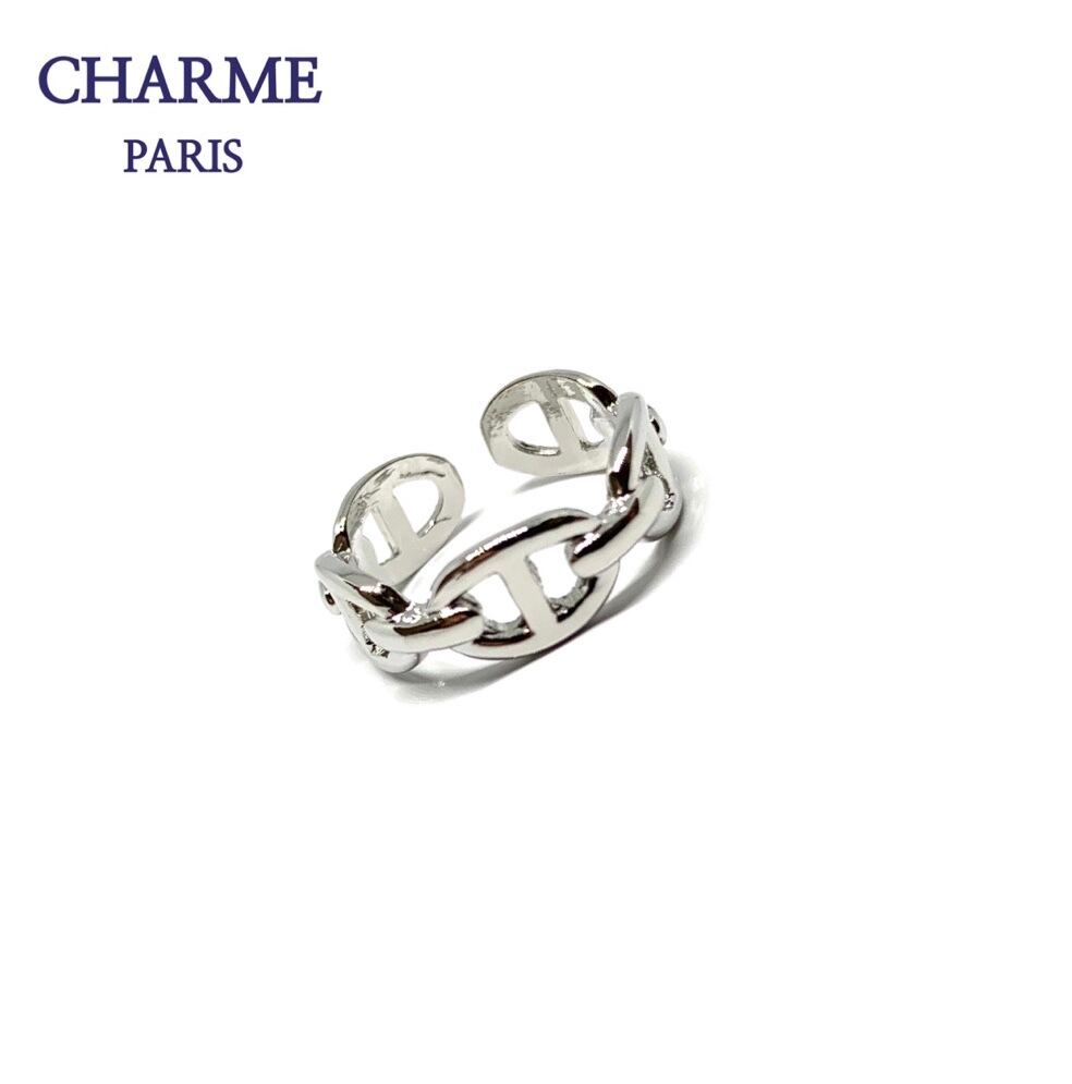 white gold plating chain ring