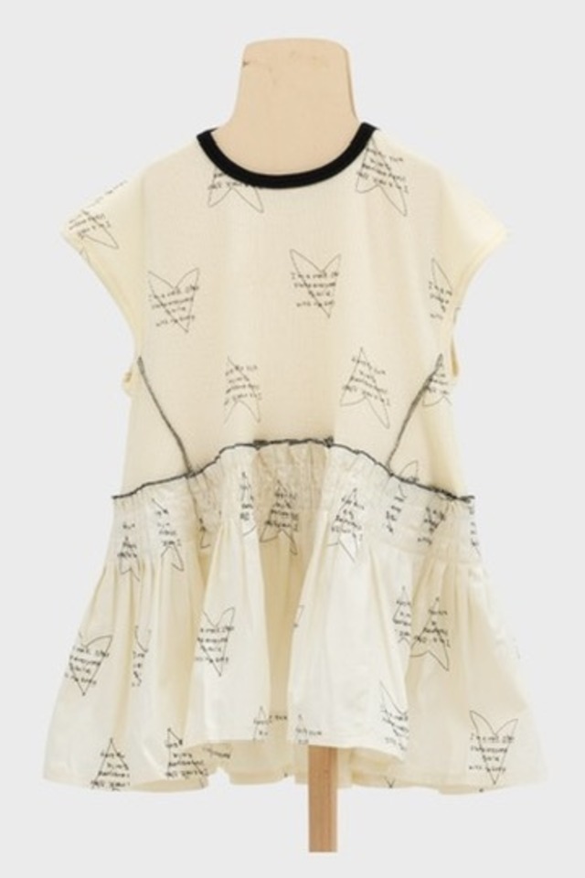 〈 folkmade 25SS 〉 heart song dress / F25SS-008 / L-LL / ivory×print