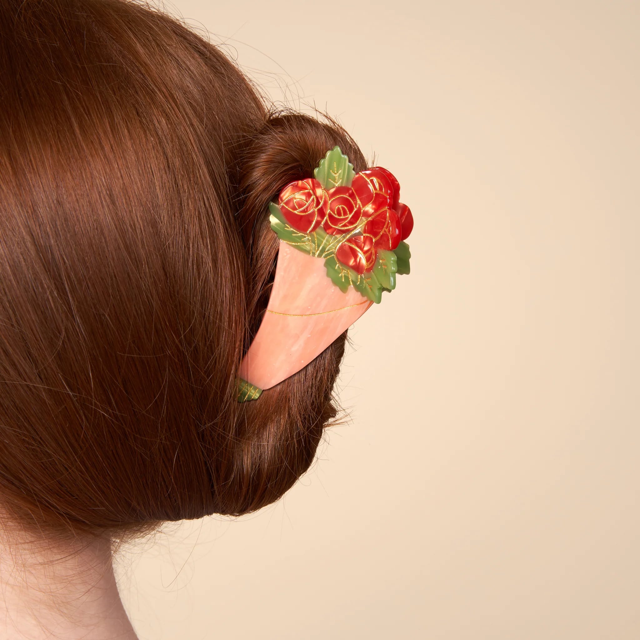 Coucou Suzette】Roses Bouquet Hair Claw -RENDEZ VOUS COLLECTION