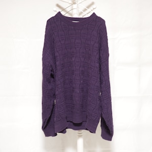 Cotton Knit Sweater Purple