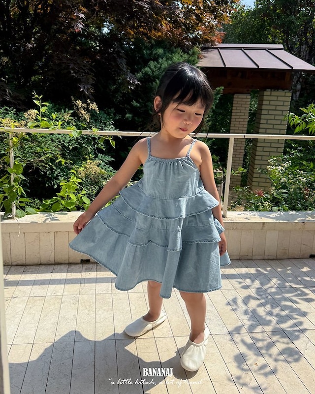 韓国子供服⌇BANANA J ⌇ドロシー デニム カンカンワンピース⌇26summer 2nd⌇ワンピース⌇ドレス⌇ *XS~JS*