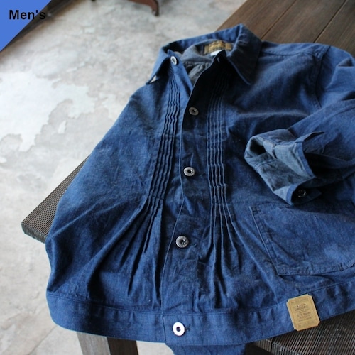 【ラスト１点】Orgueil デニムブラウスジャケット Denim blouse jacket / OR-4291　（Indigo blue）