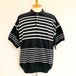 Marine Taste Border S/S Polo　Black × Off White