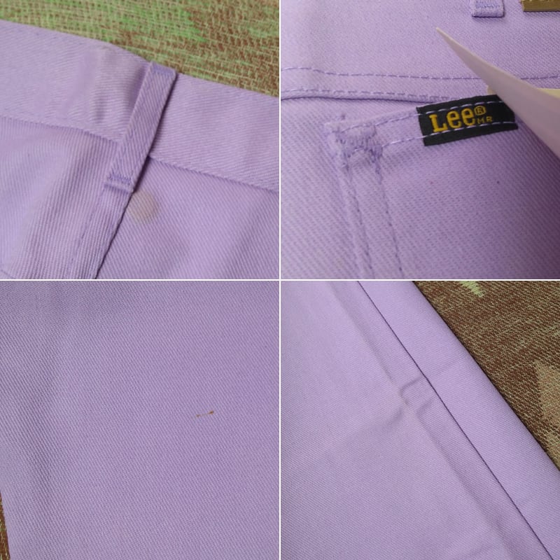 80s Lee 200-1854 Purple Twill Pants （実寸W33） DEAD-STOCK