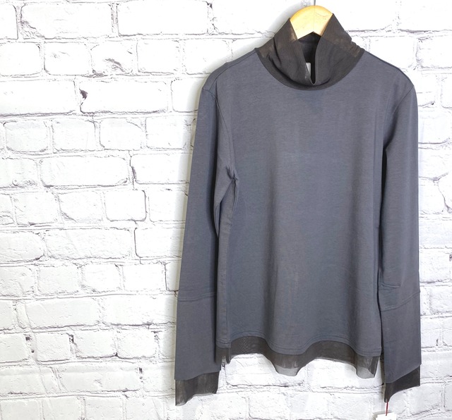 Dignite collier ディニテコリエ　チュール切替ハイネック　