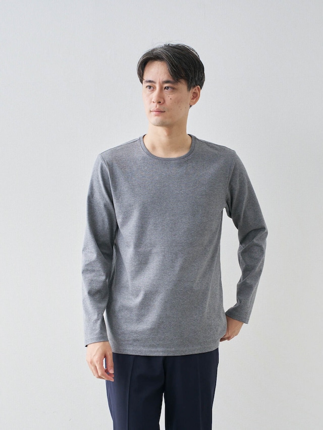 “Dress Tシャツ” スペシャリティコットン シルクタッチ長袖/杢グレー