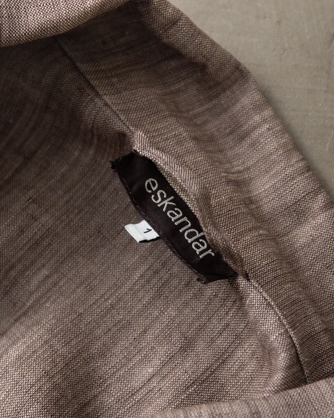2000s “eskandar” linen designed jacket / Made In England | THREE