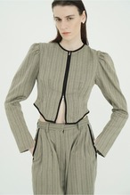 CLANE HERRINGBONE CORSET DETAIL TOPS