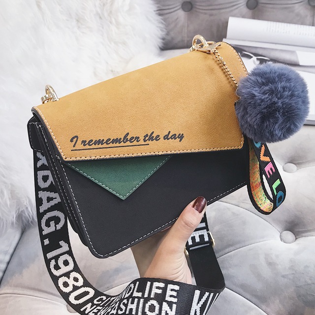 カラー スクウェア メッセンジャーバッグ ワイドショルダー 手作りハンドバック78230272547