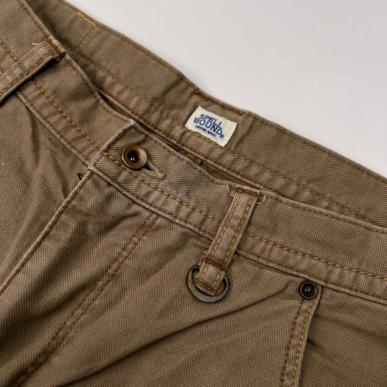 SPELLBOUND スペルバウンド ダック生地 ワーク パンツ ボトムス サイズ 32 /ベージュ系/メンズ/日本製/ドミンゴ
