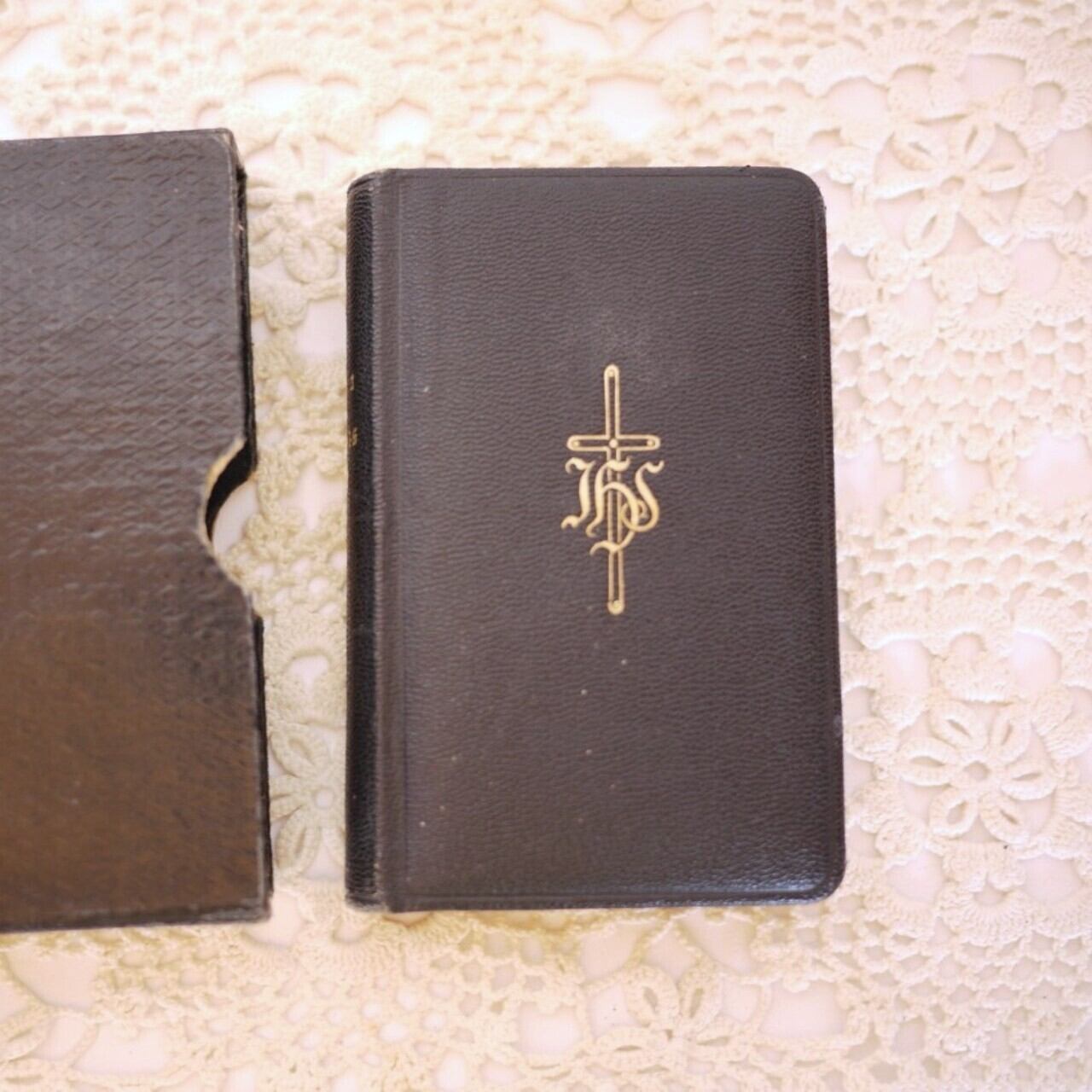 黒い革の祈祷書 箱入り gtern des heiles 1920年