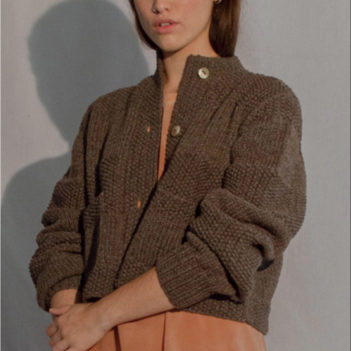 OUND(オウンド)  CAOBA -HAND KNITTED WOOL CARDIGAN ウルグアイウール 手編みカーディガン
