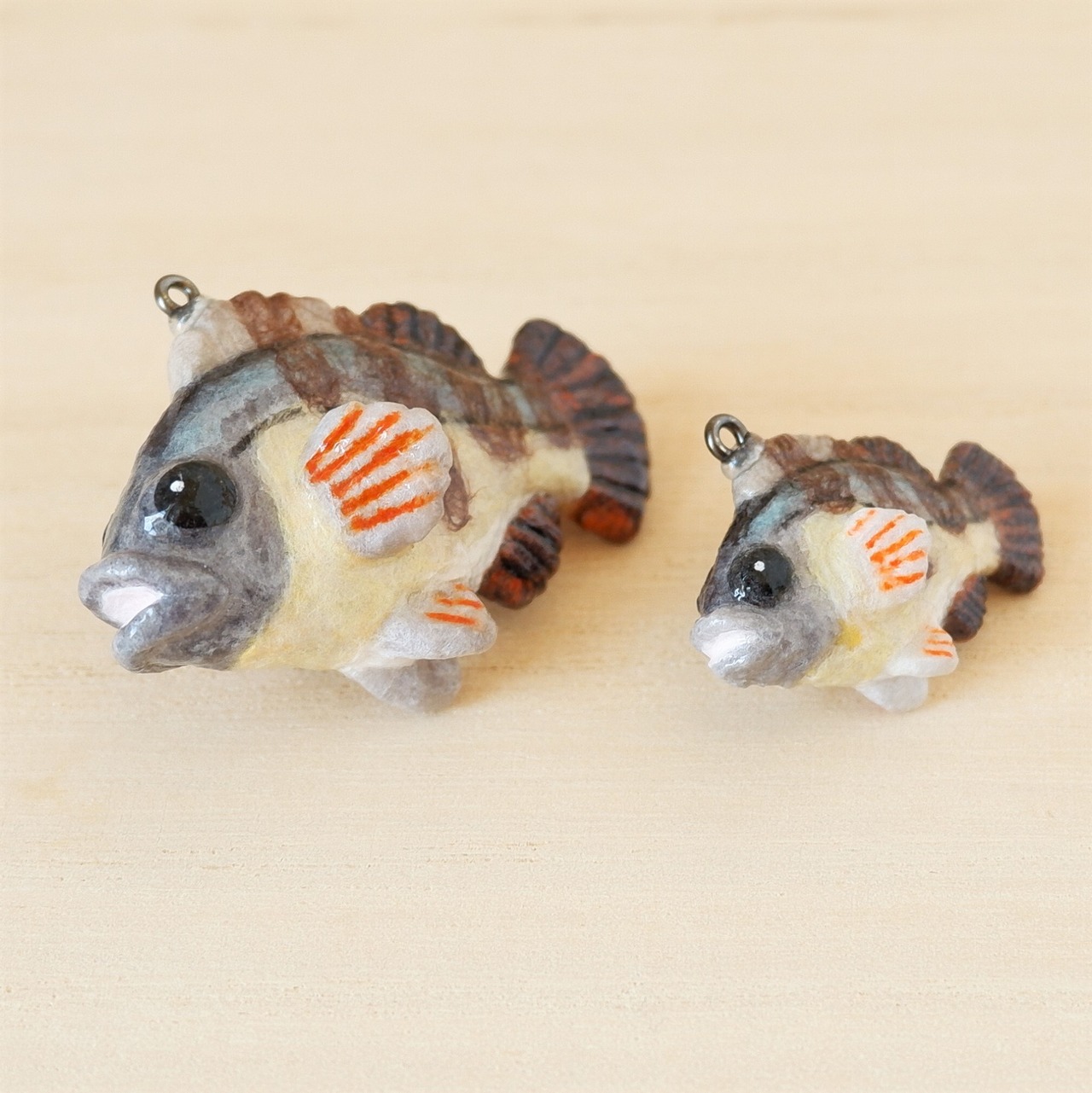 選べる金具7種類！『メバル（黒メバル・クロメバル）』和紙小物／和紙アクセサリー