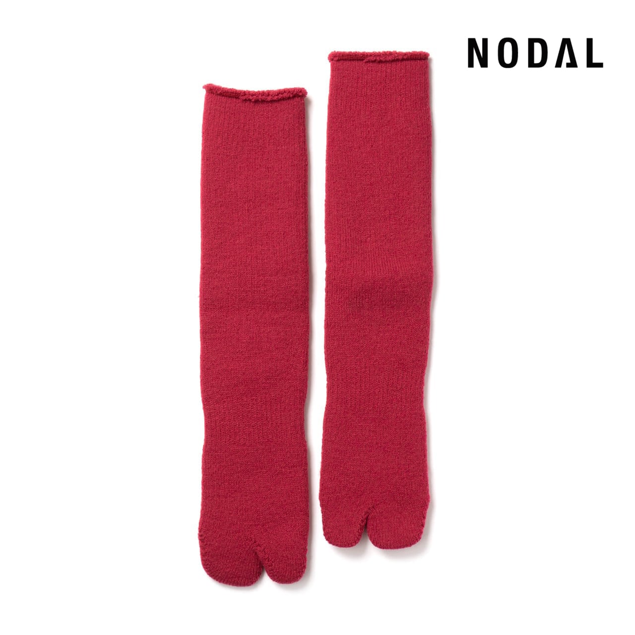 【DM便190円】NODAL Brushed Pile Socks(Berry) 裏起毛のパイルソックス