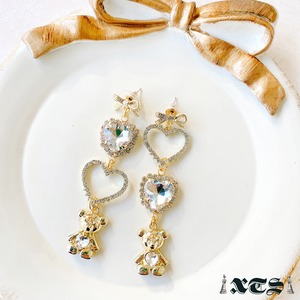 Clear Heart & Bear Pierce【TS0227】