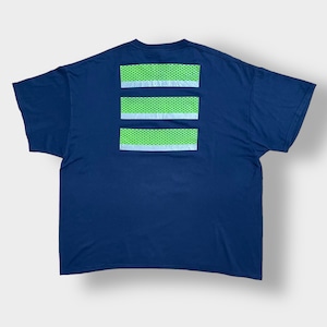 【PORT&COMPANY】NFL シアトル・シーホークス Tシャツ Seattle Seahawks  Tシャツ フットボール アメフト 3XL ビッグシルエット 両面プリント バックプリント 半袖 古着