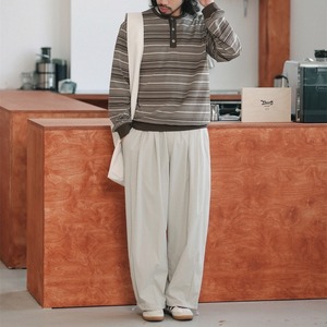Relaxed fit tapered wide pants 0520
