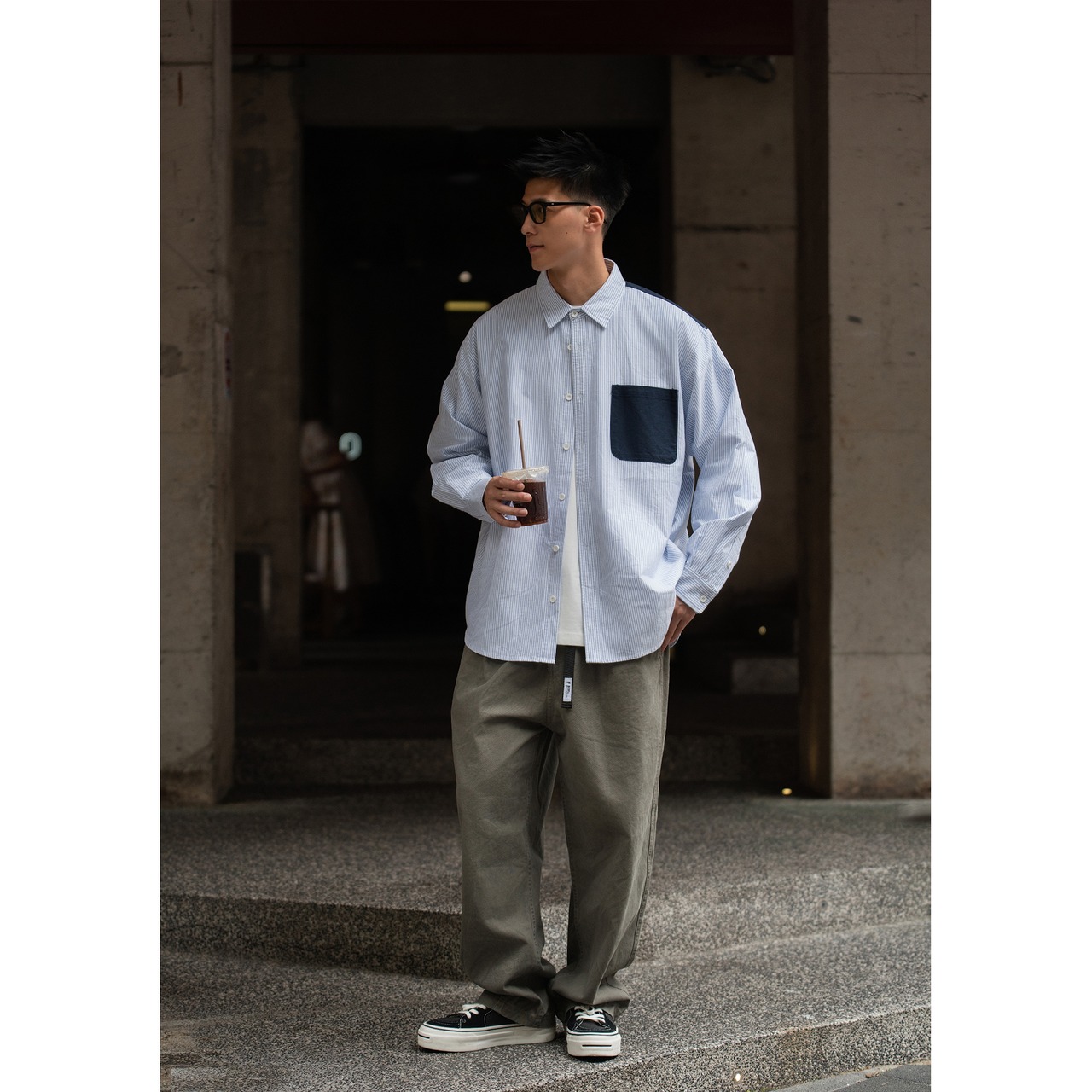 BatterUp Back Authority Switching Stripe Shirt （バックオーソリティ スイッチング ストライプシャツ）