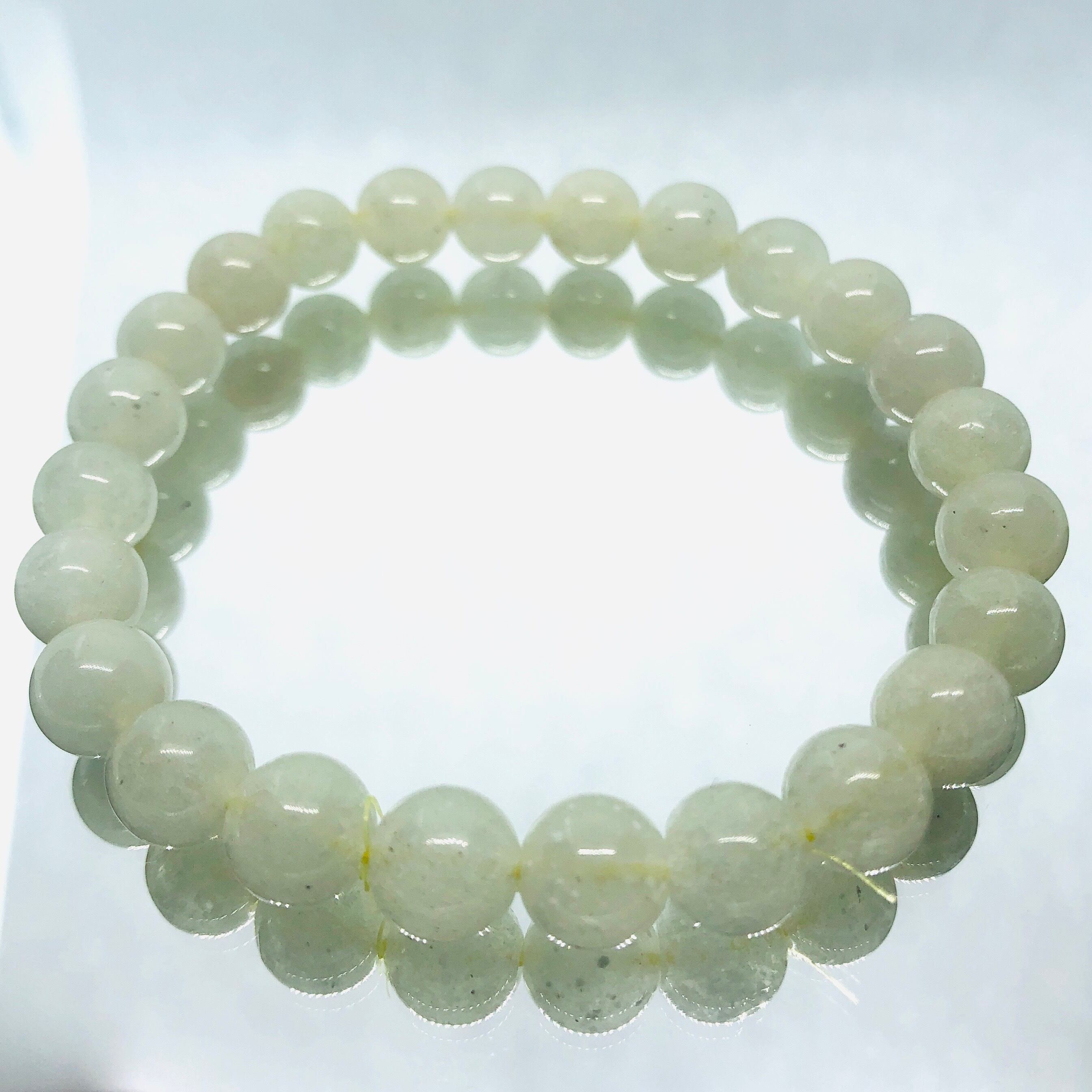 【奇跡のサイズグラデーション】アクアマリンブレスレット♡ ブラジル産サンタマリアアクアマリンさざれカットブレスレット約