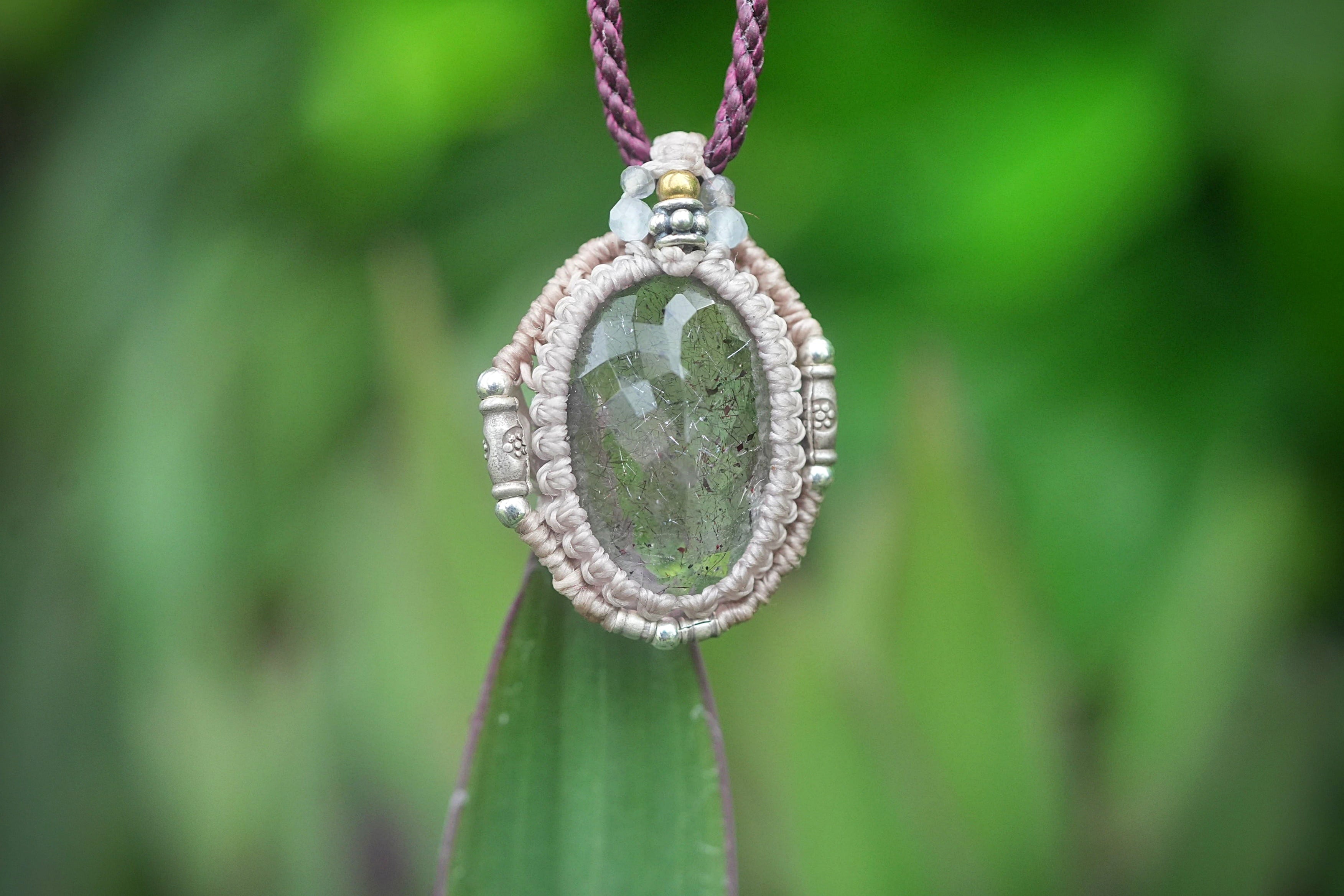 宝石スーパーセブン☆マクラメネックレス 1803 | Funky garuda