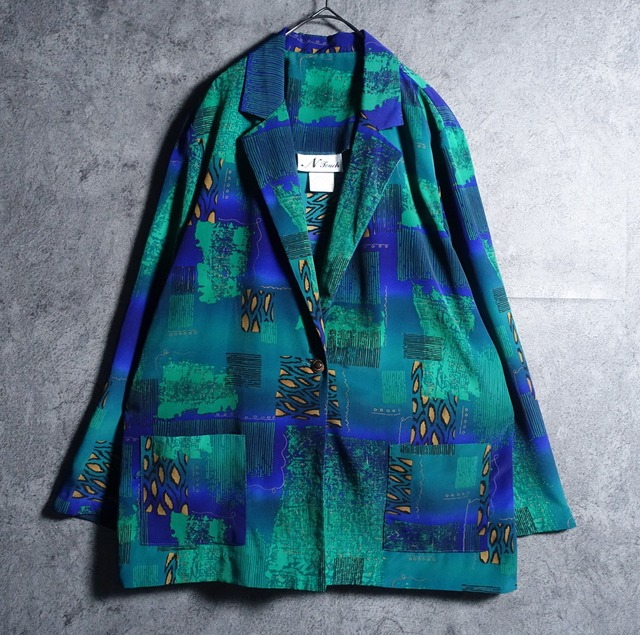 Psychedelic Abstract Pattern Design Easy Tailored Jacket
