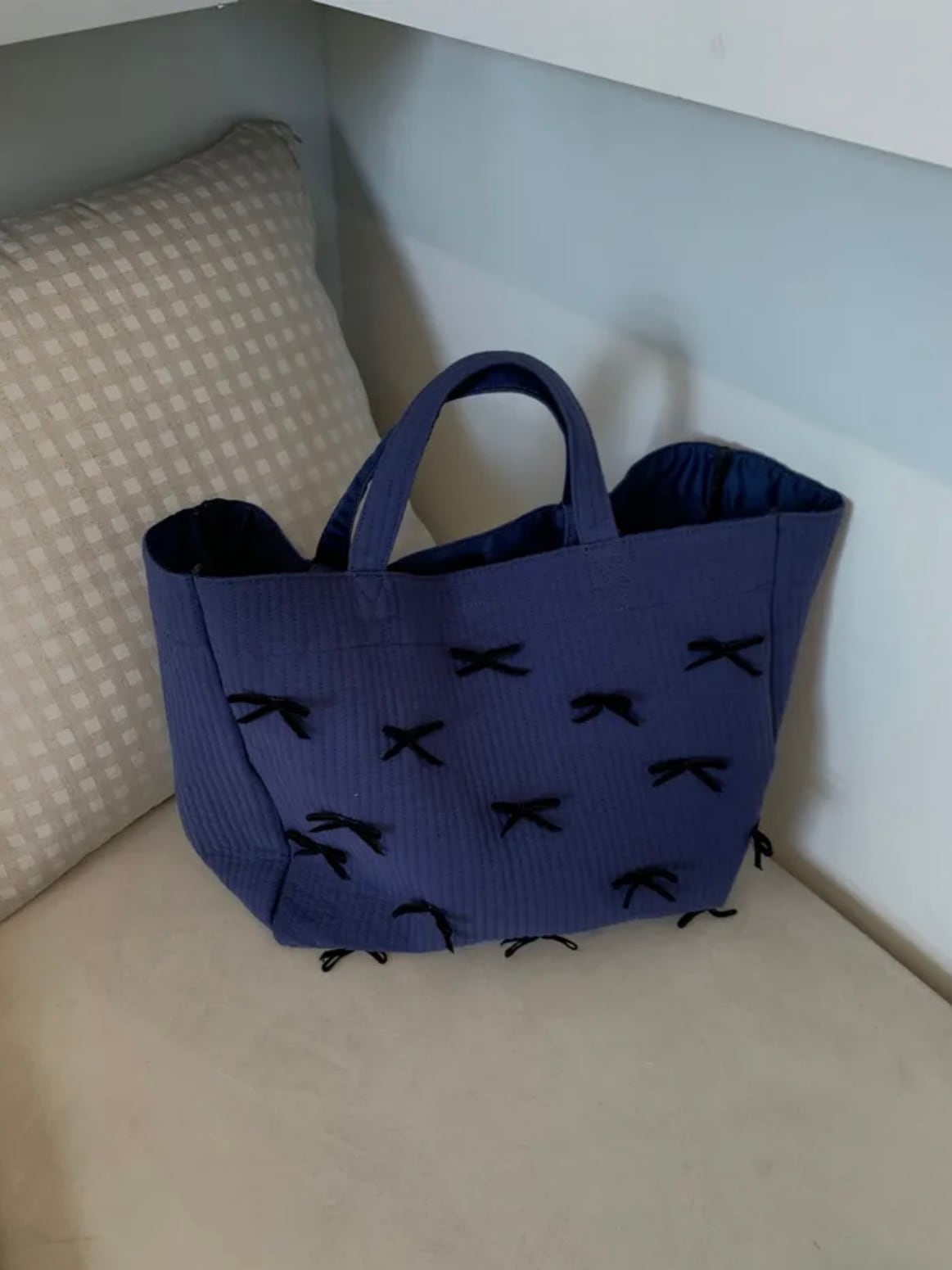 M】ribbon nubi bag 4colors / リボン ヌビバッグ トートバッグ M】ribbon nubi bag 4colors / リボン ヌビバッグ トートバッグ