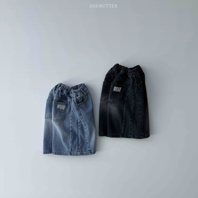 《送料無料》予約:ラインバミューダデニム【ANDBUTTER】※ジュニアサイズ