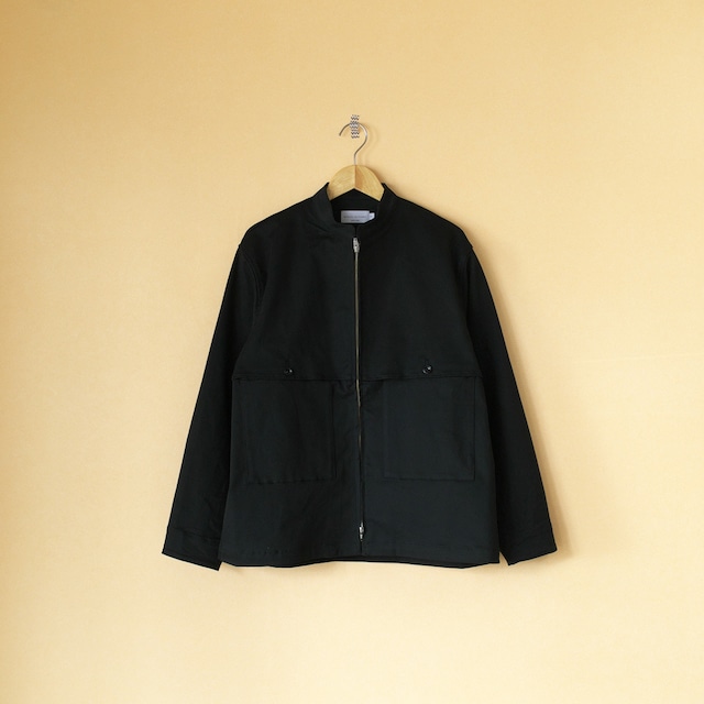 Manual Alphabet マニュアルアルファベット　brushed stretch twill zip work jacket 起毛ストレッチツイルジップワークジャケット・ブラック【メンズ】