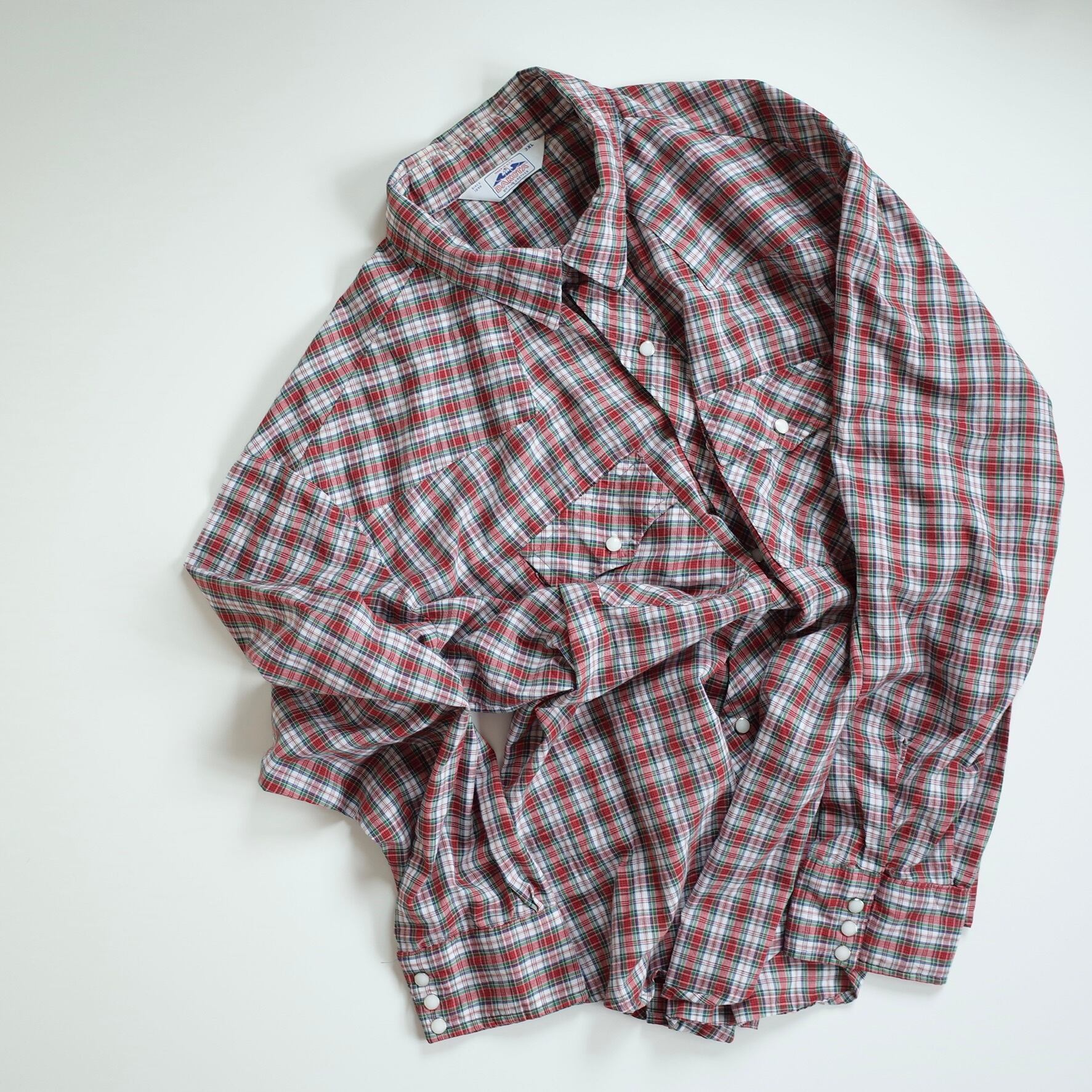 80s DAKOTA checked western shirt