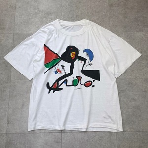 90s ジョアンミロ　アートTシャツ アート　ビンテージ　シングルステッチ　コピーライト入り