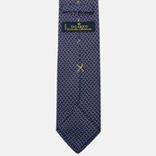 3-Fold Silk Tie, Micro Pattern, Blue and Red - JC056668-1