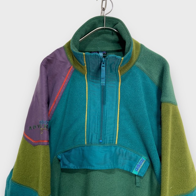 90 アディダス アドベンチャーシリーズ ハーフジップフリース マルチカラー M