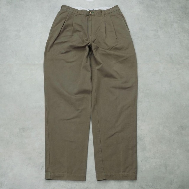 トミーヒルフィガー W33 チノパン 00s カーキ ストレート 14199