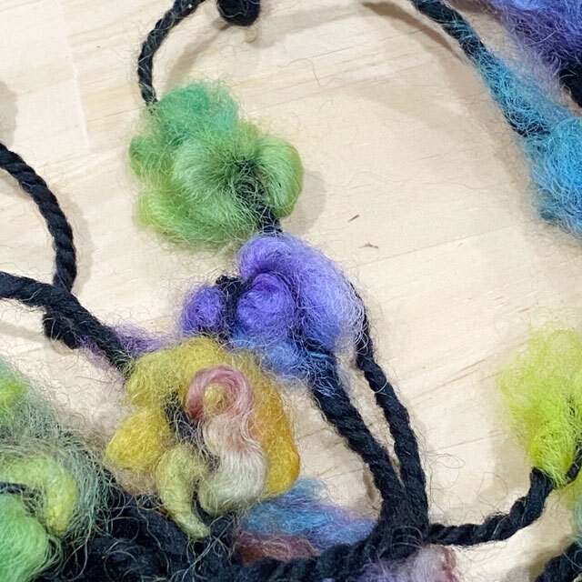 Poko47)むら染手紡ぎ毛糸　コリデール　6色からお選びください　（手編み糸＆手織り糸）