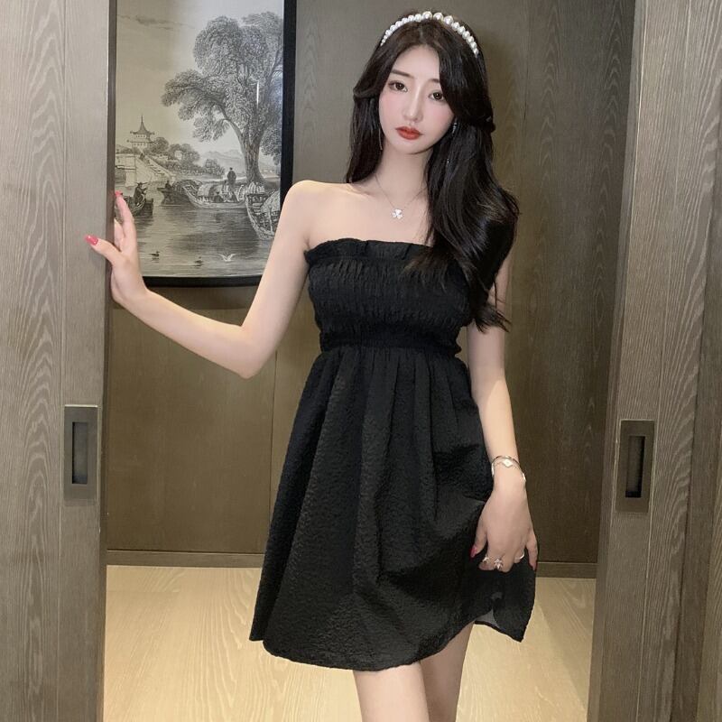 サマートップス ウェスト薄手Aラインドレス レディース 夏物 ハンチェンe85938833527