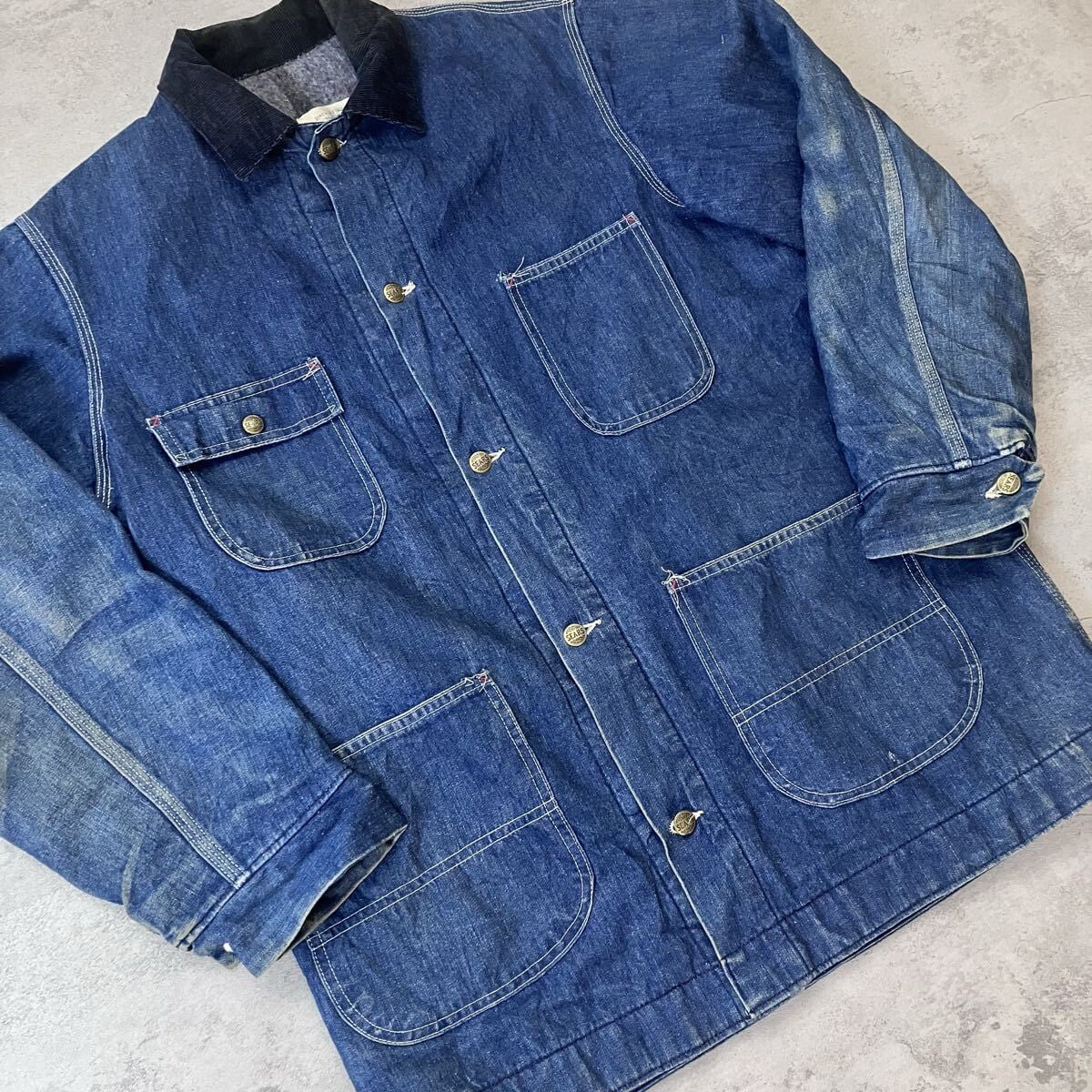 70s〜 USA製 SEARS Work Leisure カバーオール デニムワークジャケット
