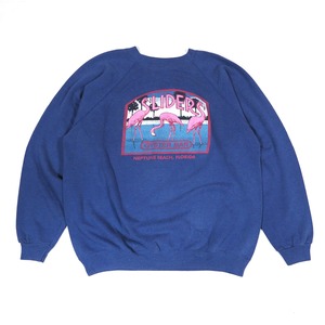 80’s Advertising sweatshirt XL oyster bar Florida USA製 Hanes アドバタイジング ラグラン スウェット