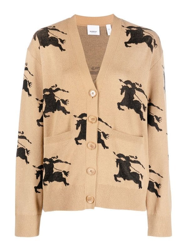 大阪の直営店舗 BURBERRY EKD ニットカーディガン M ウール メンズ