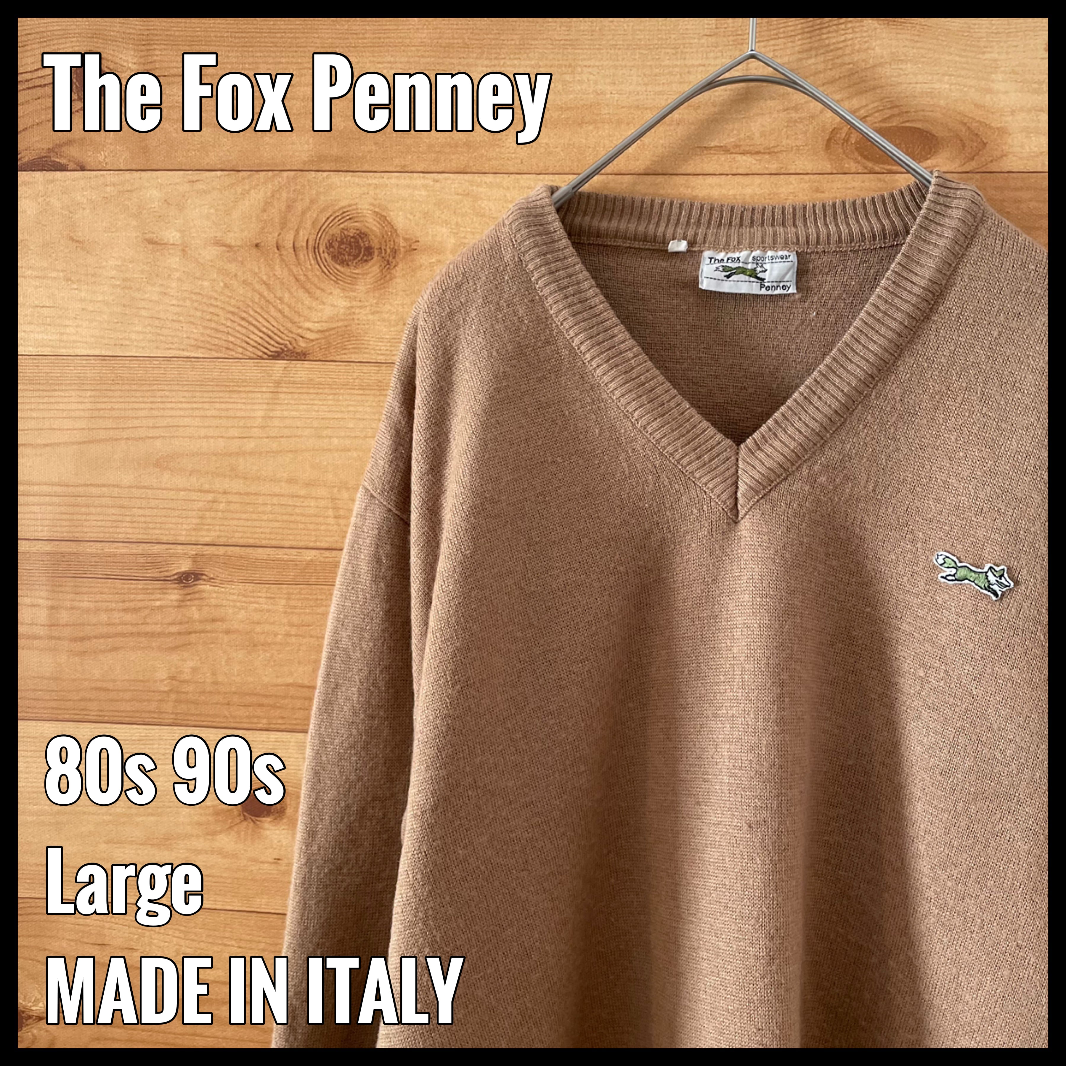 FOX Penney】訳あり イタリア製 ニット セーター Vネック ウール